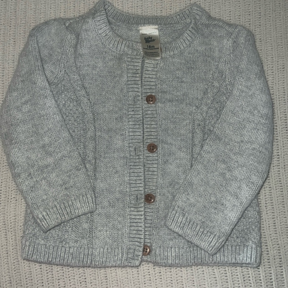 Gray b’gosh sweater 18 months